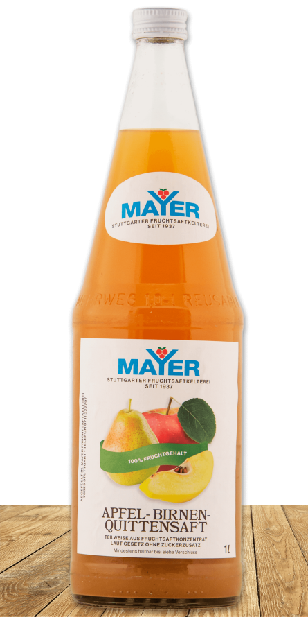 Naturtrübe Komposition aus den heimischen Obstsorten Apfel, Birne und Quitte