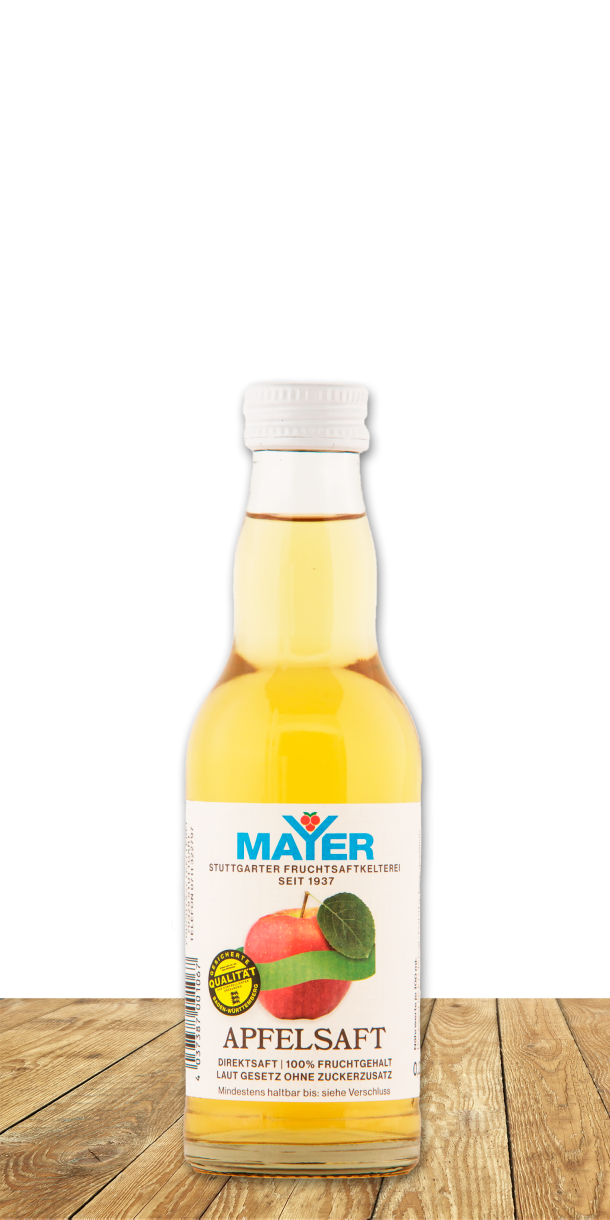 100%iger Apfel-Direktsaft, ohne jegliche Zusätze.