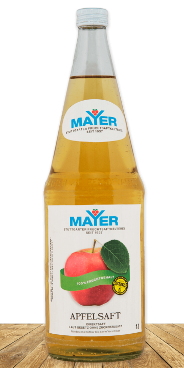100%iger Apfel-Direktsaft, ohne jegliche Zusätze.