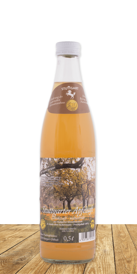 Unser Bester … naturtrübes Premiumprodukt aus ungespritzen Äpfeln von Stuttgarter Streuobstwiesen.