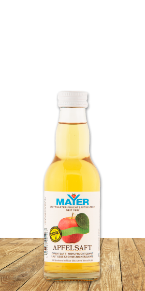 100%iger Apfel-Direktsaft, ohne jegliche Zusätze.