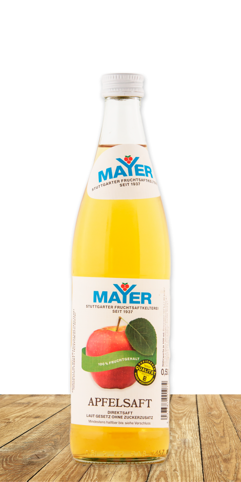 100%iger Apfel-Direktsaft, ohne jegliche Zusätze.