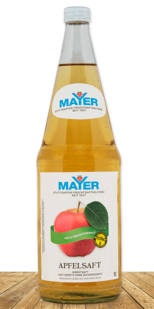 100%iger Apfel-Direktsaft, ohne jegliche Zusätze.