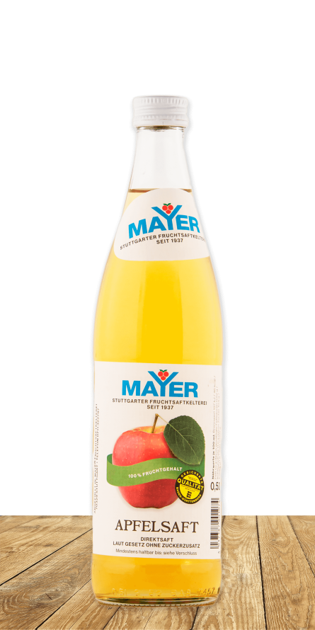 100%iger Apfel-Direktsaft, ohne jegliche Zusätze.