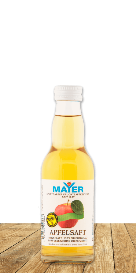 100%iger Apfel-Direktsaft, ohne jegliche Zusätze.