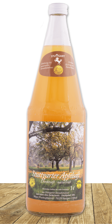 Unser Bester … naturtrübes Premiumprodukt aus ungespritzen Äpfeln von Stuttgarter Streuobstwiesen.